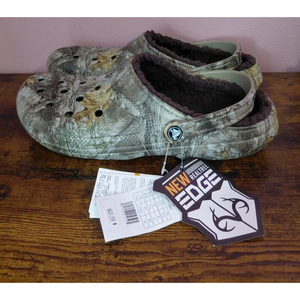 New Crocs Brand Classic Lined Real Tree Edge Camo Men’s 13